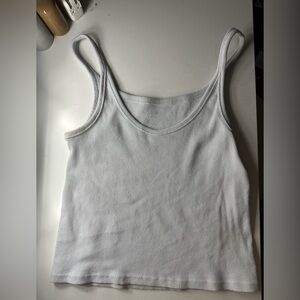 Brandy Melville White Ribbed Tank Top